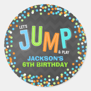Sticker Rond Jump Trampoline Anniversaire Fête Fournitures Favo