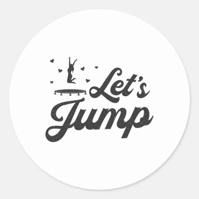 Sticker Rond Jump Trampoline Gymnast Funny Trampoline (Devant)