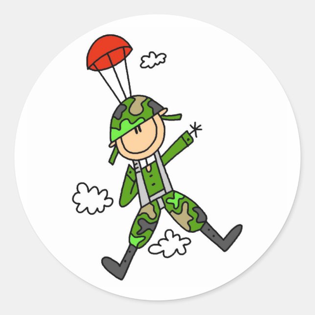 Sticker Rond Jumper du soldat (Devant)