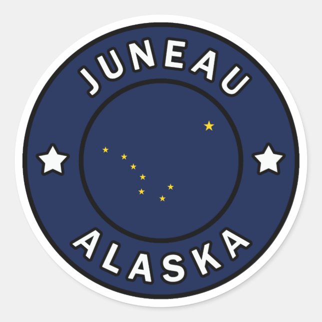 Sticker Rond Juneau Alaska (Devant)