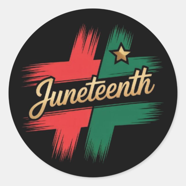 Sticker Rond Juneteenth (Devant)