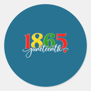 Sticker Rond Juneteenth 1865 afro-américain histoire noire homm