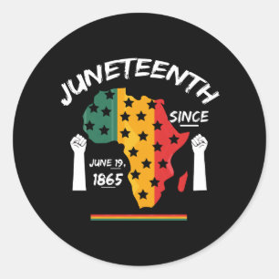 Sticker Rond Juneteenth Depuis le 19 juin 1865 T-shirt Free Ish