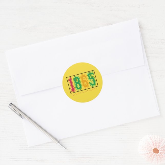 Sticker Rond Juneteenth - Histoire des Noirs  (Enveloppe)