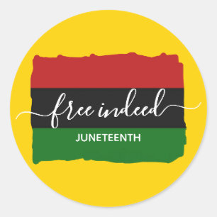 Sticker Rond JUNETEENTH Moderne Vraiment Libre