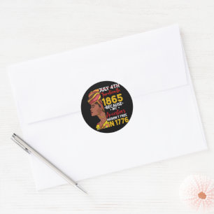 Sticker Rond Juneteenth Parce que mes ancêtres n'étaient pas li