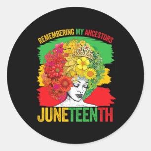Sticker Rond Junetten Femmes noires Ancêtres afro-américains