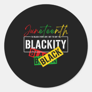 Sticker Rond Junetten Im Blackie Black African American Blac