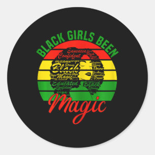 Sticker Rond Junetten Les Filles Noires Étaient Des Femmes Magi