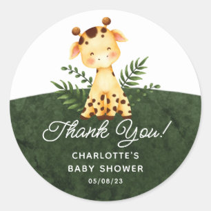 Sticker rond Jungle Giraffe Favoriser Classic