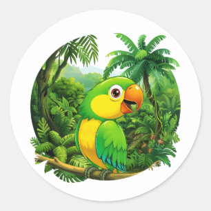 Sticker Rond Jungle Vibes