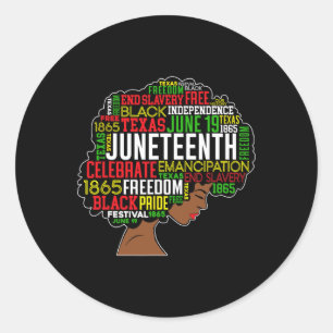 Sticker Rond Junten Word Cloud Black Freedom Black History