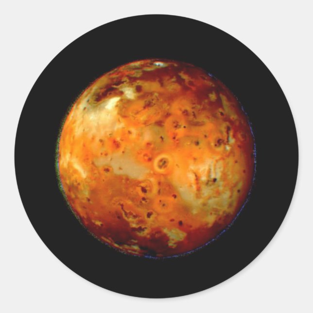 Sticker Rond Jupiter Moon Io Space NASA (Devant)