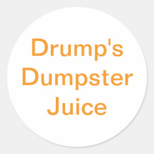 Sticker Rond Jus de poubelle de Drump Hankamer Artjunkhaus Mia
