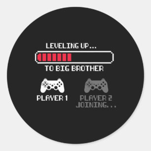 Sticker Rond Jusqu'À Big Brother Pour Les Garçons Hommes Ga Vin