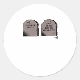 Sticker Rond Jusqu'à ce que la mort nous sépare Classique – Cou