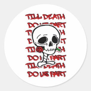 Sticker Rond Jusqu'à ce que la mort nous sépare Classique – Dé 