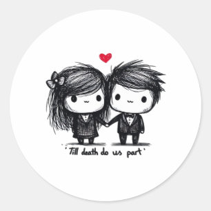 Sticker Rond Jusqu'à ce que la mort nous sépare Classique – His