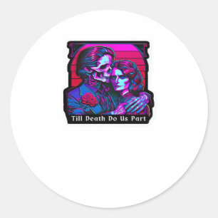 Sticker Rond Jusqu'à ce que la mort nous sépare Classique – Rom