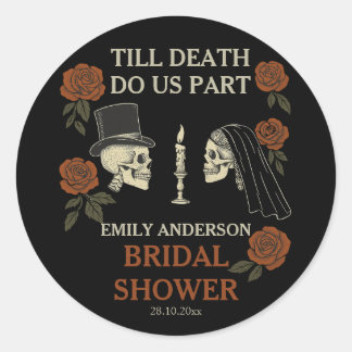 Sticker Rond Jusqu'à ce que la mort nous sépare Halloween Showe