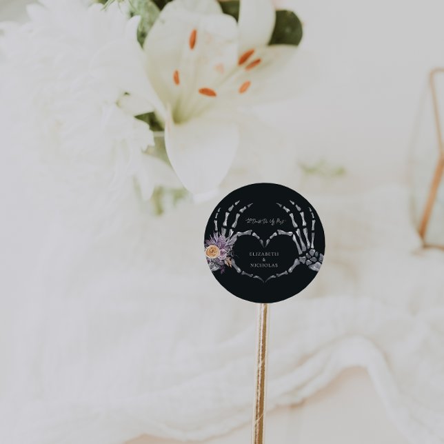 Sticker Rond "Jusqu'à ce que la mort nous sépare | Mariage Hall (Créateur téléchargé)