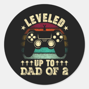 Sticker Rond Jusqu'À Papa De 2 Fêtes des pères Nouveau Papa Vid
