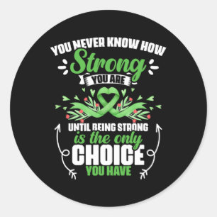 Sticker Rond Jusqu'à quel point vous êtes fort - Bile Duct Canc