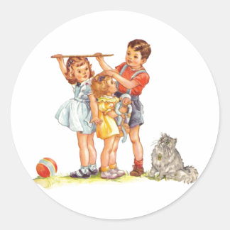 Sticker Rond "Jusqu'À Quelle Taille Êtes-Vous ?"