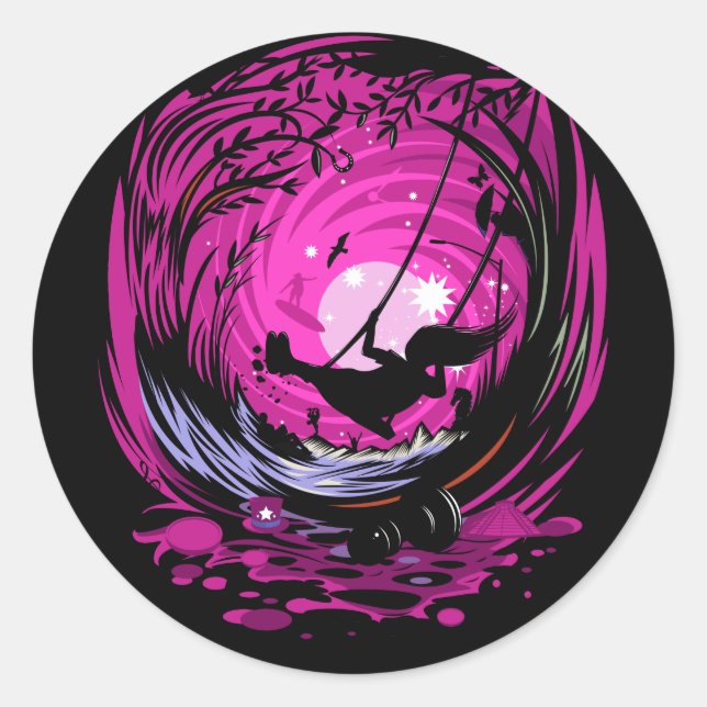 Sticker Rond Just A Dream  (Devant)