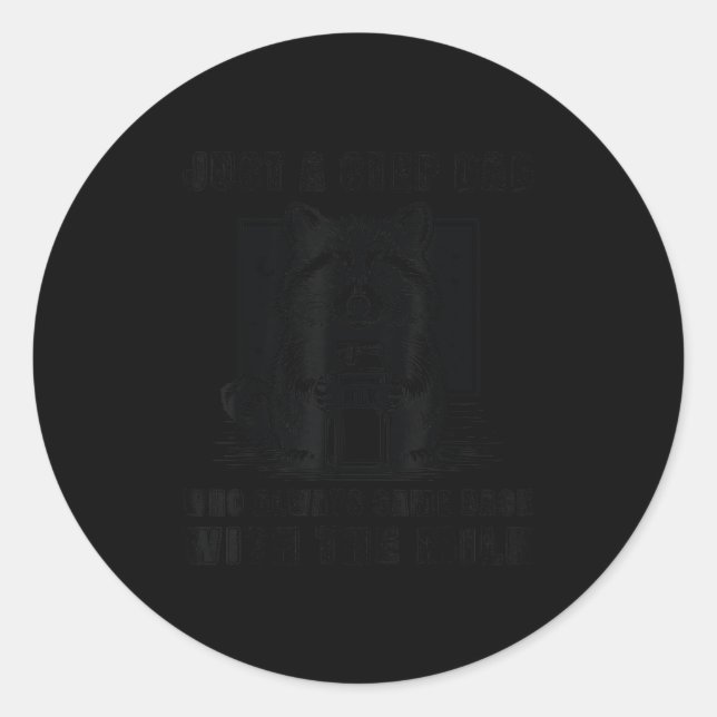 Sticker Rond Just A Step Dad Who Always Came Back With The Milk (Devant)