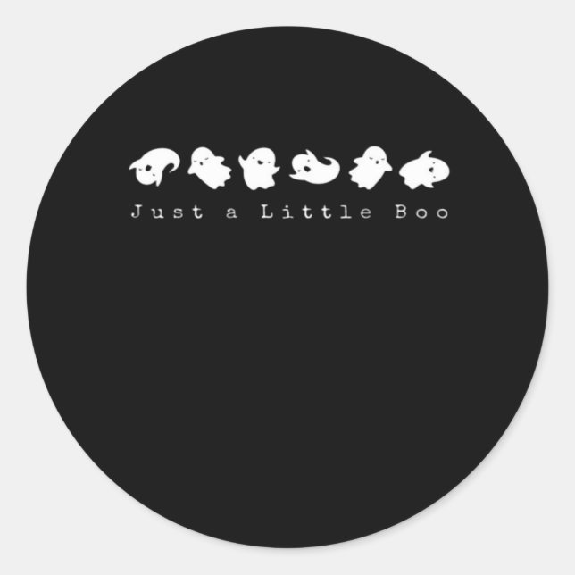 Sticker Rond Just Little Boo Créatif Regard Décontracté (Devant)