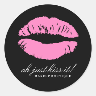 Sticker Rond juste baiser 311-Oh il ! noir de