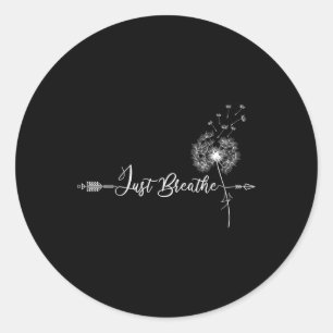 Sticker Rond Juste Dandelion Tatouage Flèche Respirer Dandelion