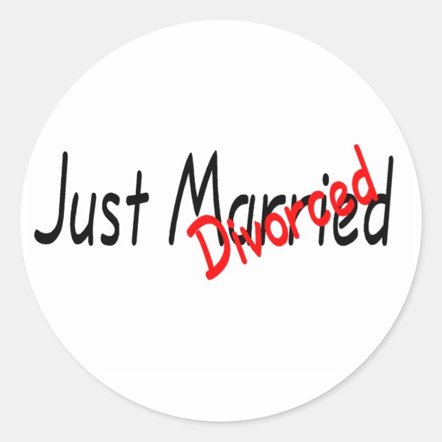 Sticker Rond Juste Divorcé (Devant)