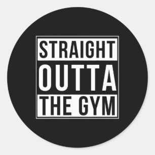 Sticker Rond Juste En Dehors De La Salle De Sport Funny Bodybui