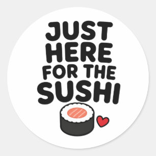 Sticker Rond Juste ici pour les cadeaux de nourriture japonaise