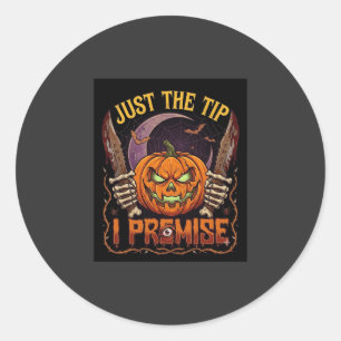 Sticker Rond Juste le bout Prémisse Halloween Citrouille Coutea