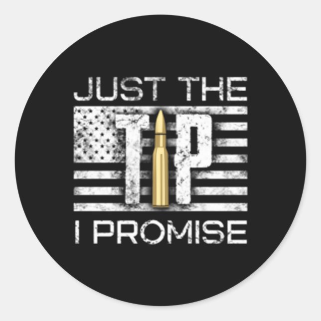 Sticker Rond Juste Le Conseil Je Promets Un Arme À Feu (Devant)