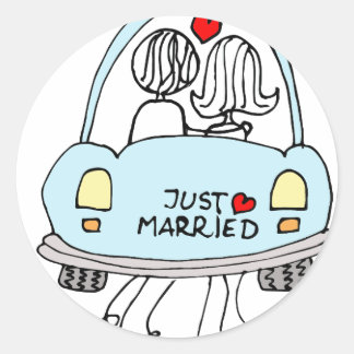 Sticker Rond Juste marié