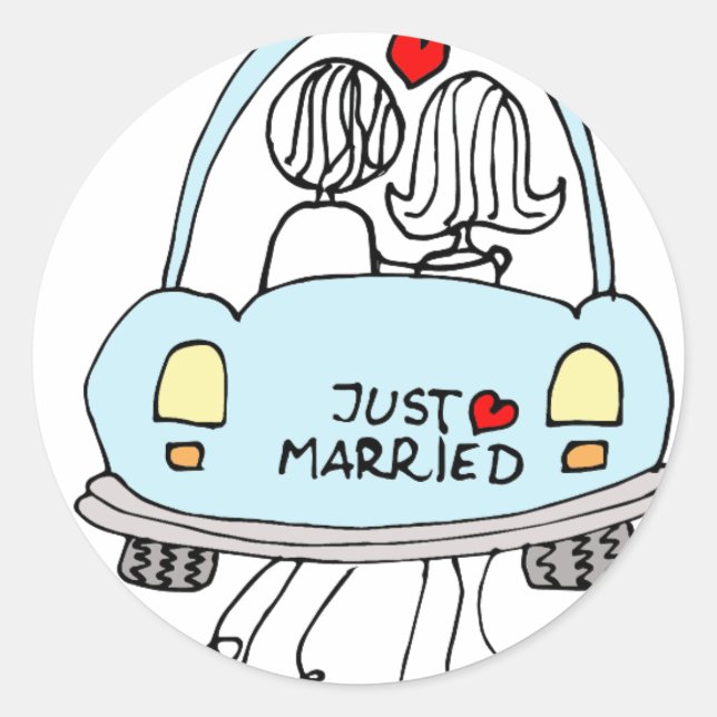 Sticker Rond Juste marié (Devant)