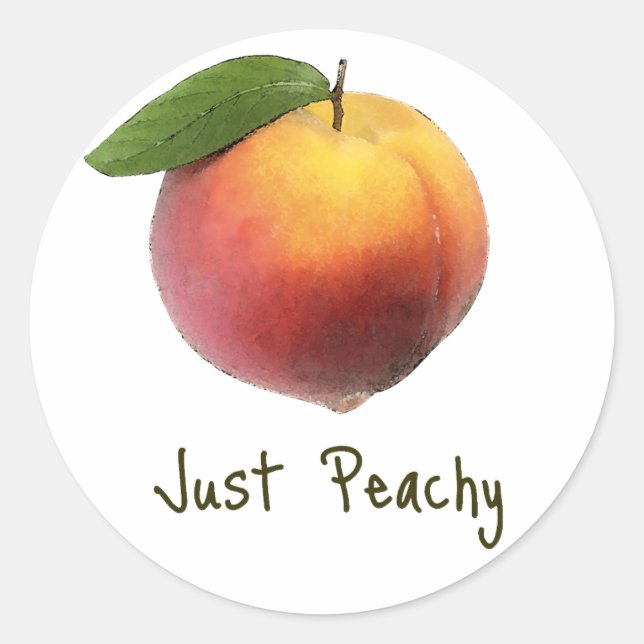 Sticker Rond Juste Peachy (Devant)