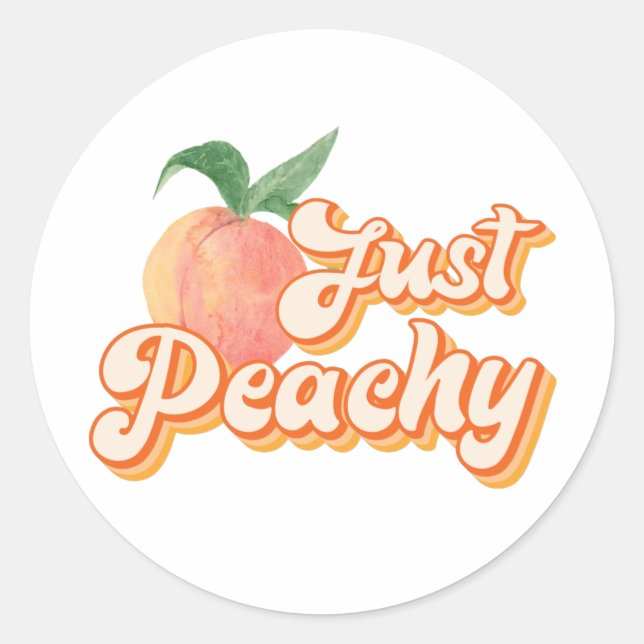 Sticker Rond Juste Peachy (Devant)