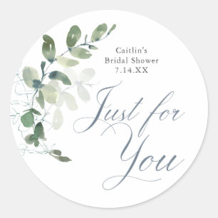 Sticker Rond Juste Pour Vous Fête des mariées Verdoyante Favori