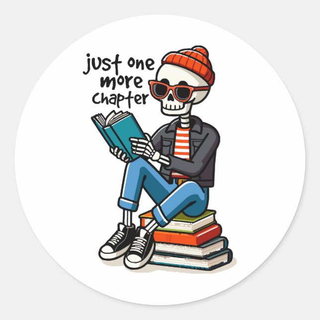 Sticker Rond Juste un chapitre de plus (Devant)