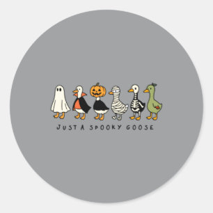 Sticker Rond Juste Un Costume De Goose Halloween Déguisement Oi