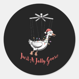 Sticker Rond Juste Un Jolly Goose Vacances Lumières Marionnette