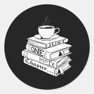 Sticker Rond Juste Un Livre De Chapitre De Plus Lecture De Livr