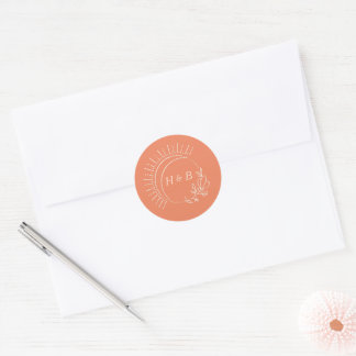Sticker Rond Juste un Merci Mariage en paix