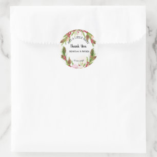 Sticker Rond Juste un peu doux Traiter Noël Mariage Faveur
