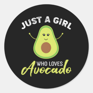 Sticker Rond Juste Un Qui Aime L'Avocado
